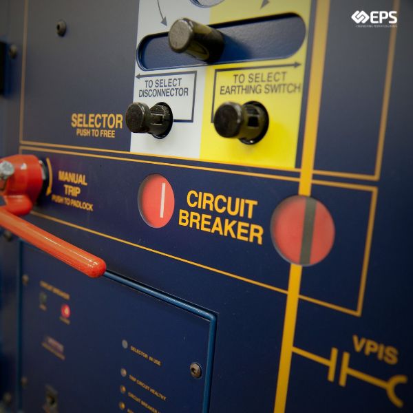 An image of an electrical circuit breaker with the EPS logo overlayed